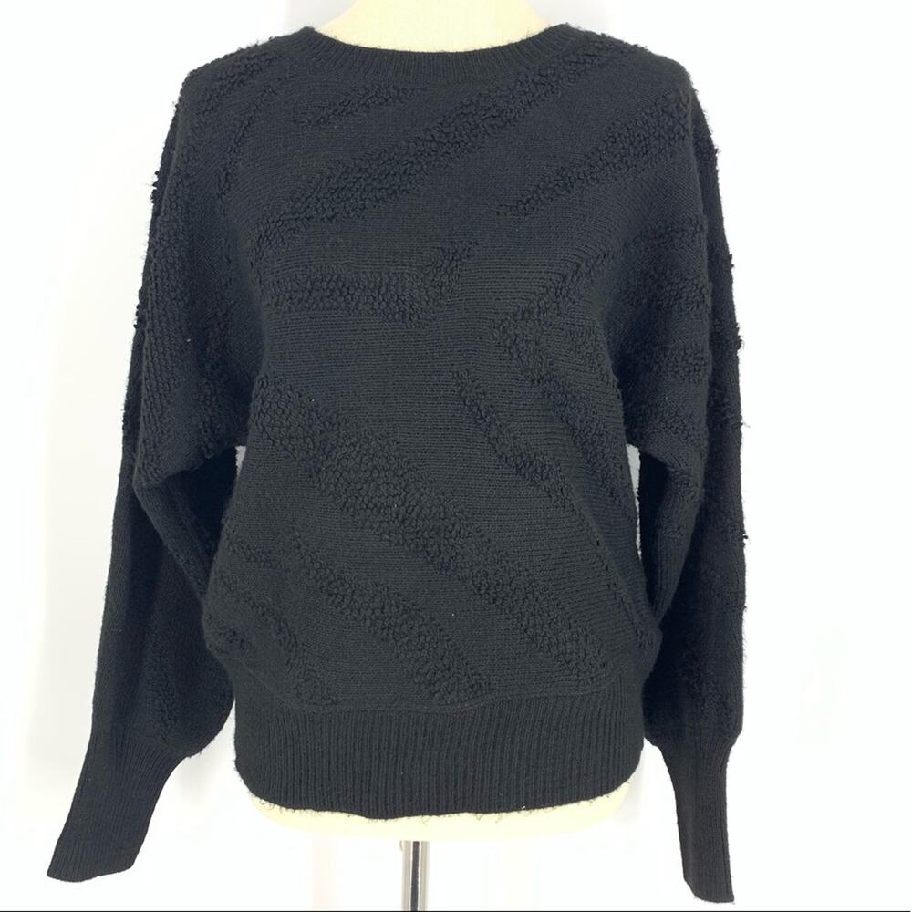 A New Day Black Textured Pullover Sweater Size Medium‎